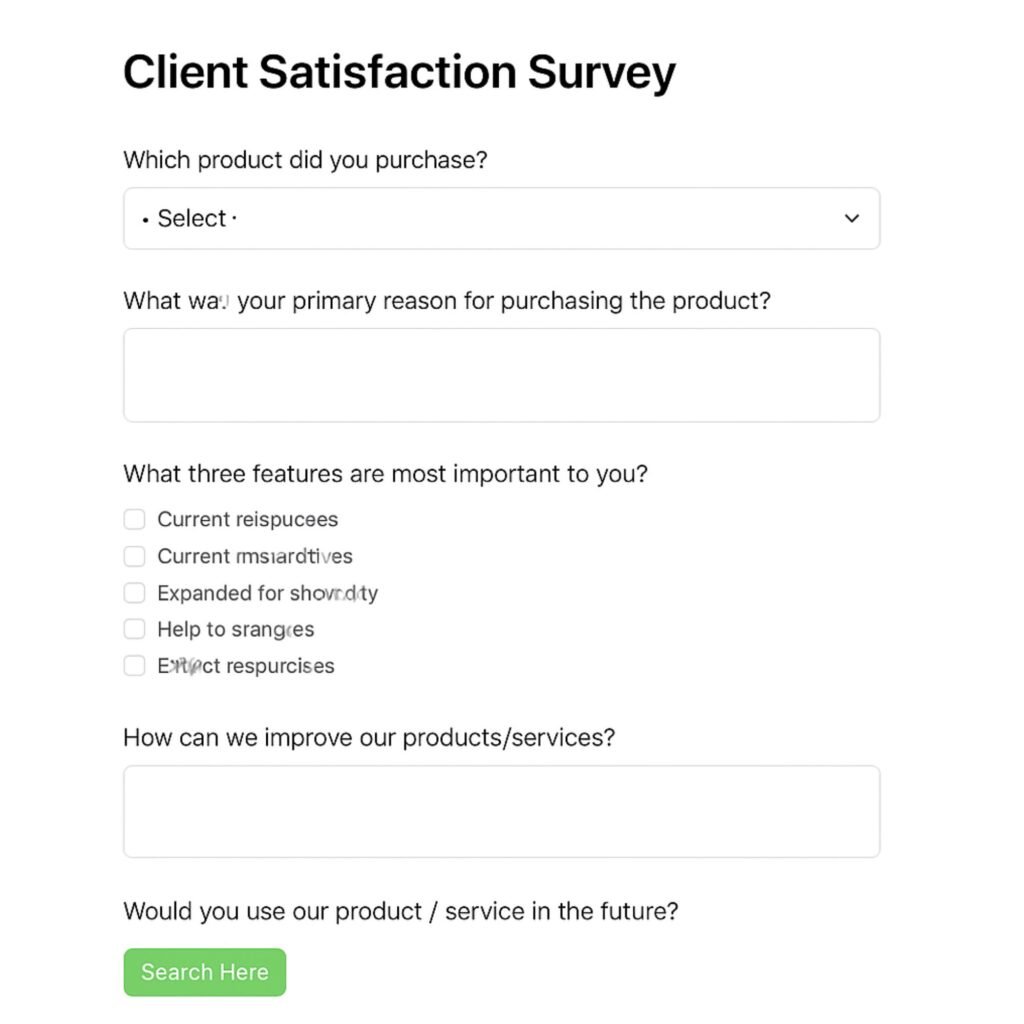 Client Satisfaction Survey